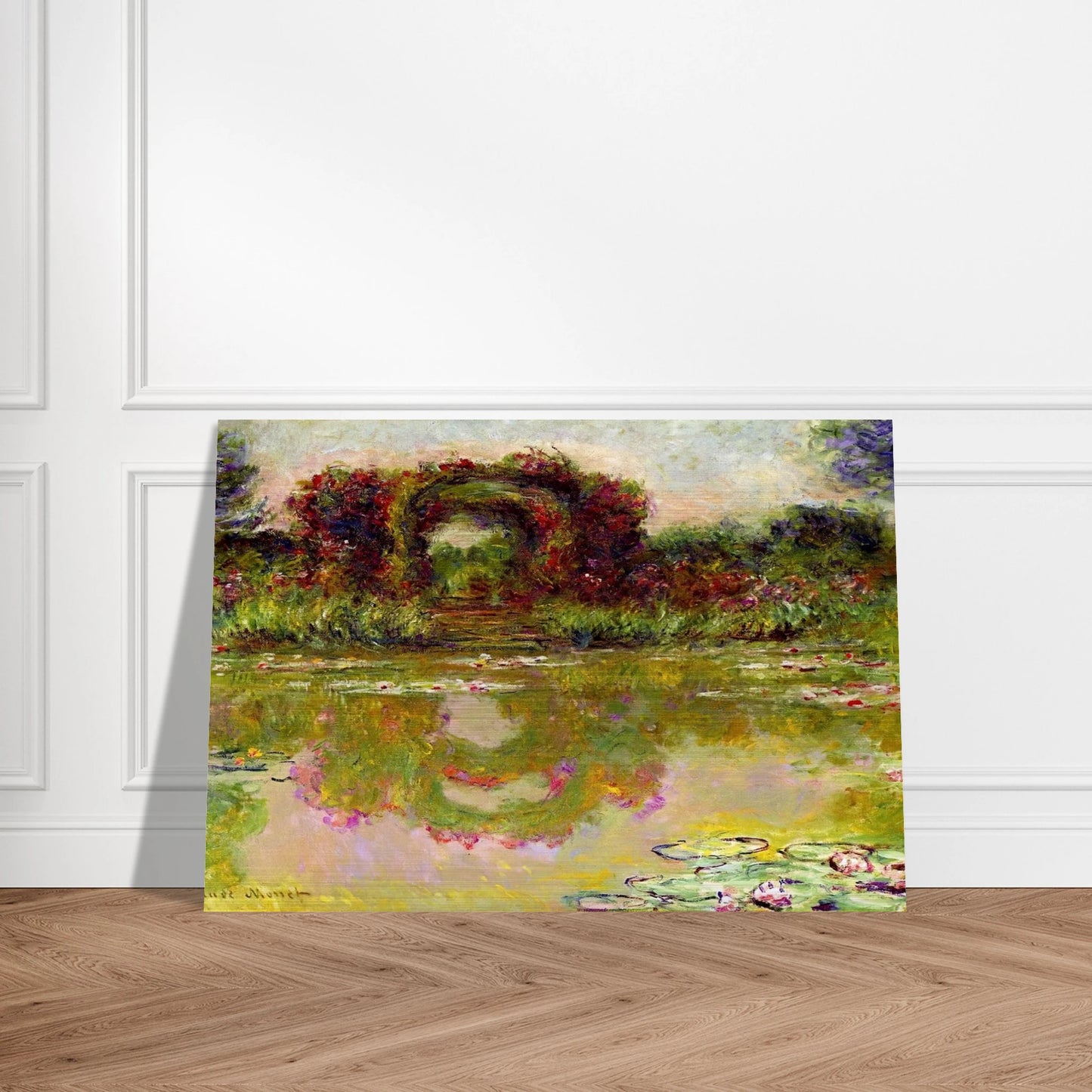 Rose Arches at Giverny - claude monet Brushed Aluminum Print - 70x100 cm / 28x40 inches | claude monet Aluminum Print | claude monet Prints