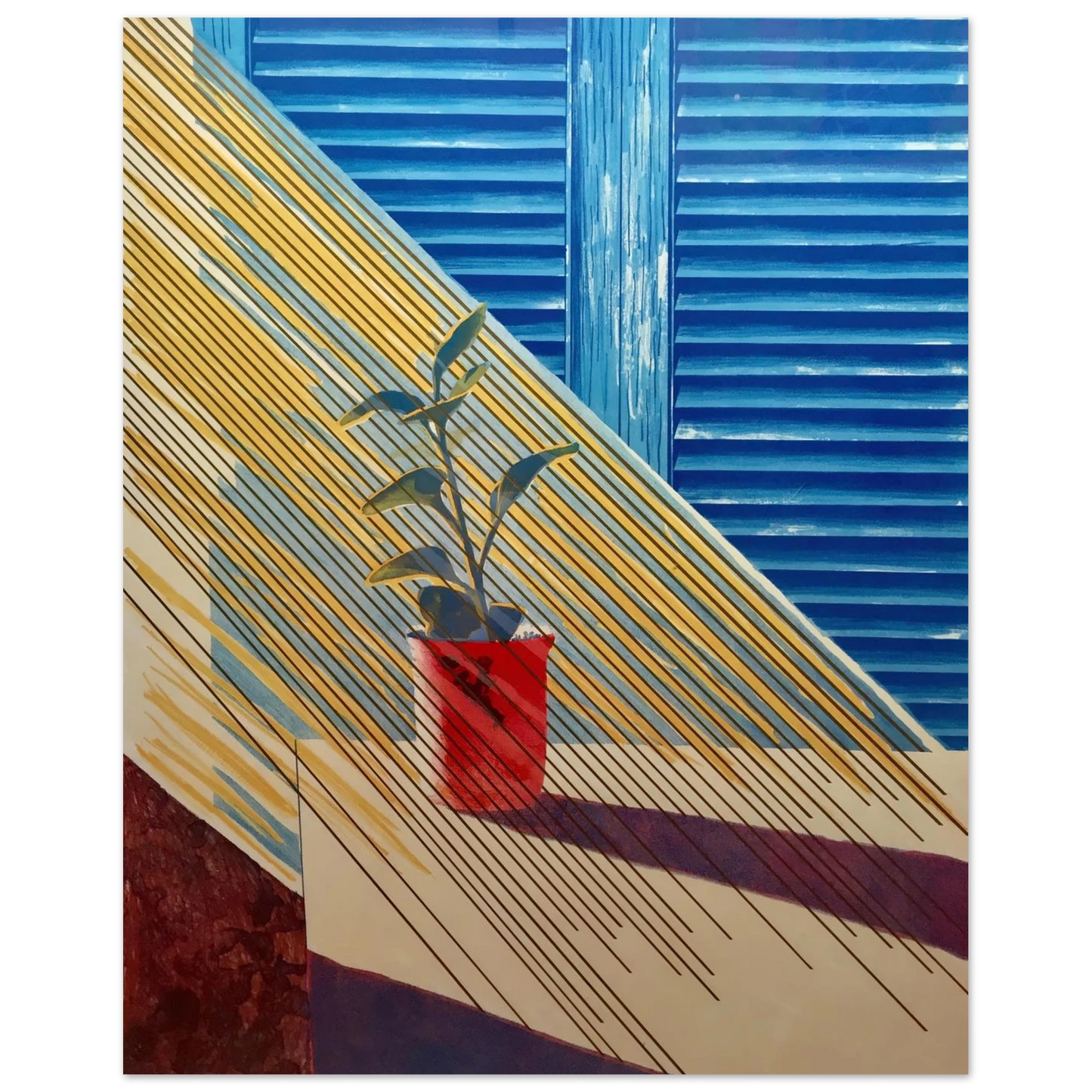 David Hockney - David Hockney Wall art - 30x40 cm / 12x16 inches - Premium Wooden Framed Poster With Fine Art Paper - Wood frame