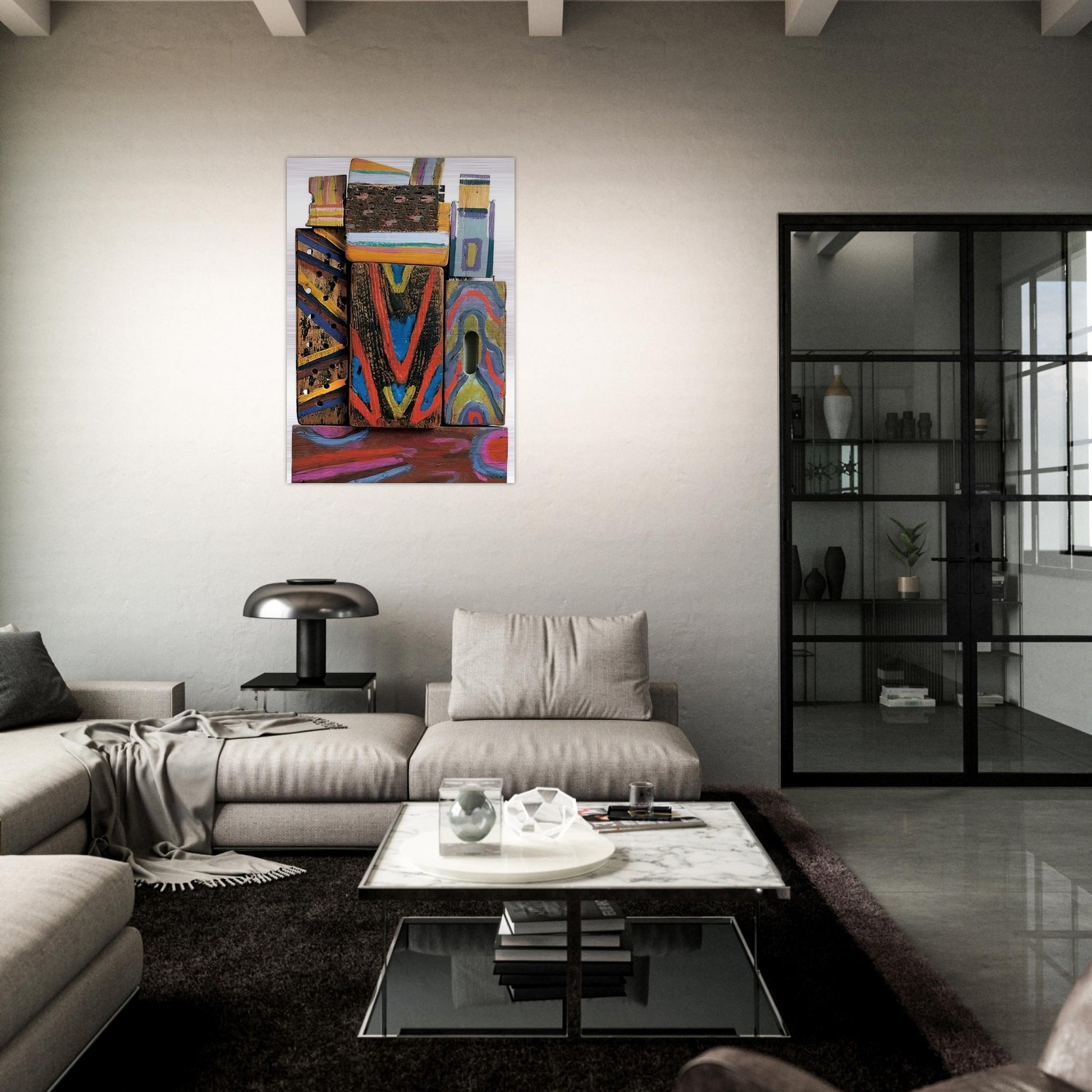 Totem Materia-R - 1980 - Betty Parsons Brushed Aluminum Print - 70x100 cm / 28x40 inches | Betty Parsons Aluminum Print | Betty Parsons Prints