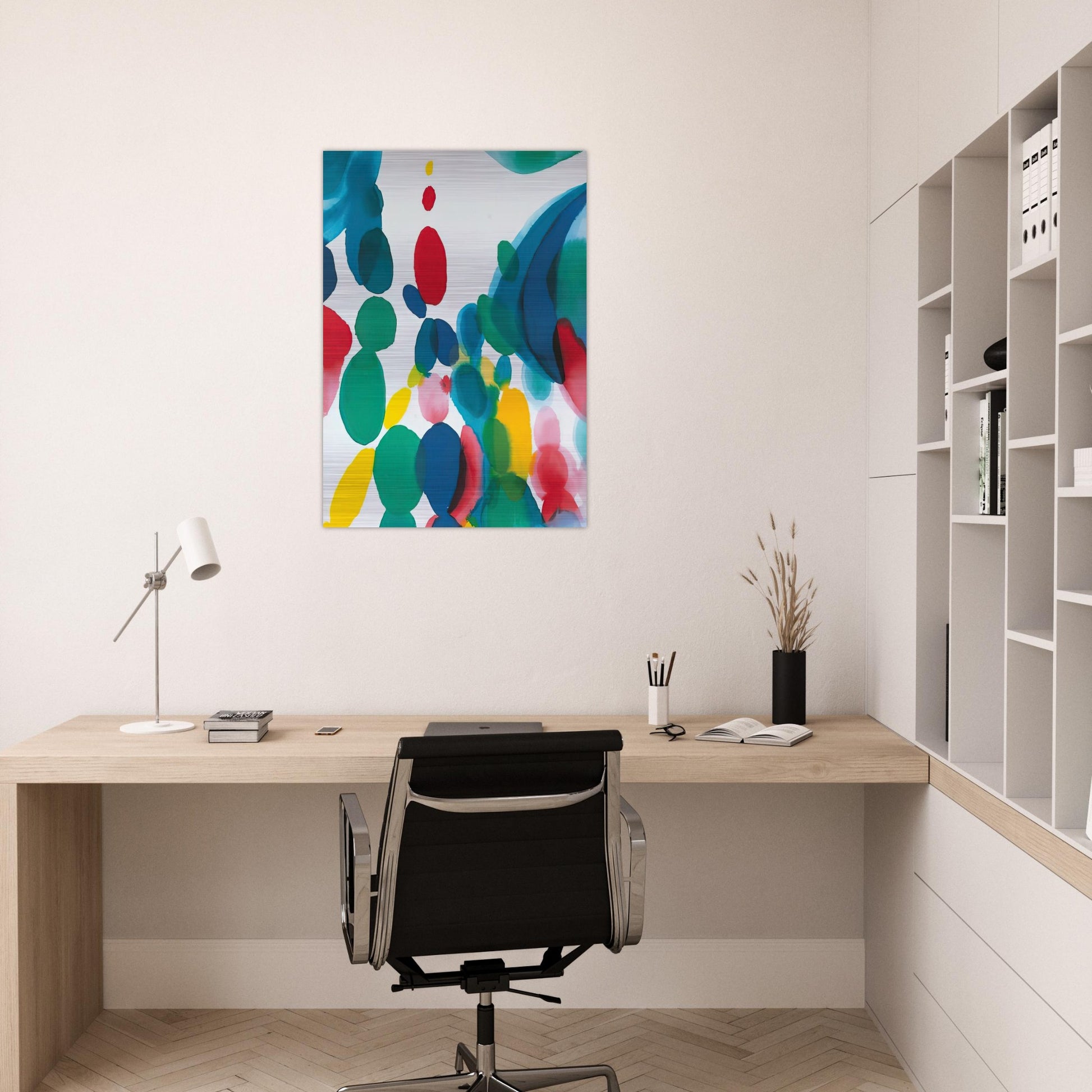 Abstract Composition - Alice Baber Brushed Aluminum Print - 70x100 cm / 28x40 inches | Alice Baber Aluminum Print | Alice Baber Prints