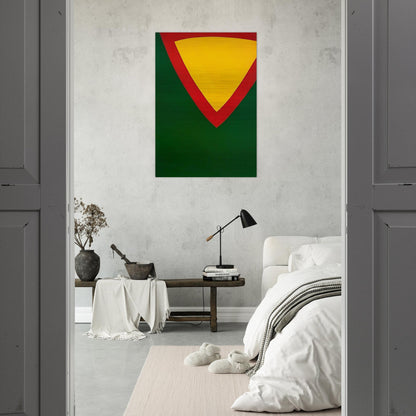 Purple Triangle - Al Held Brushed Aluminum Print - 70x100 cm / 28x40 inches | Al Held Aluminum Print | Al Held Prints
