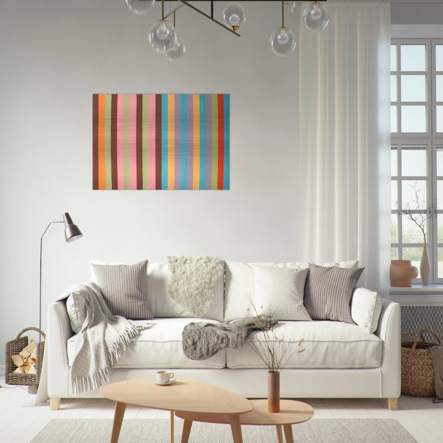 Boudoir Painting - 1965 - Gene Davis Brushed Aluminum Print - 70x100 cm / 28x40 inches | Gene Davis Aluminum Print | Gene Davis Prints