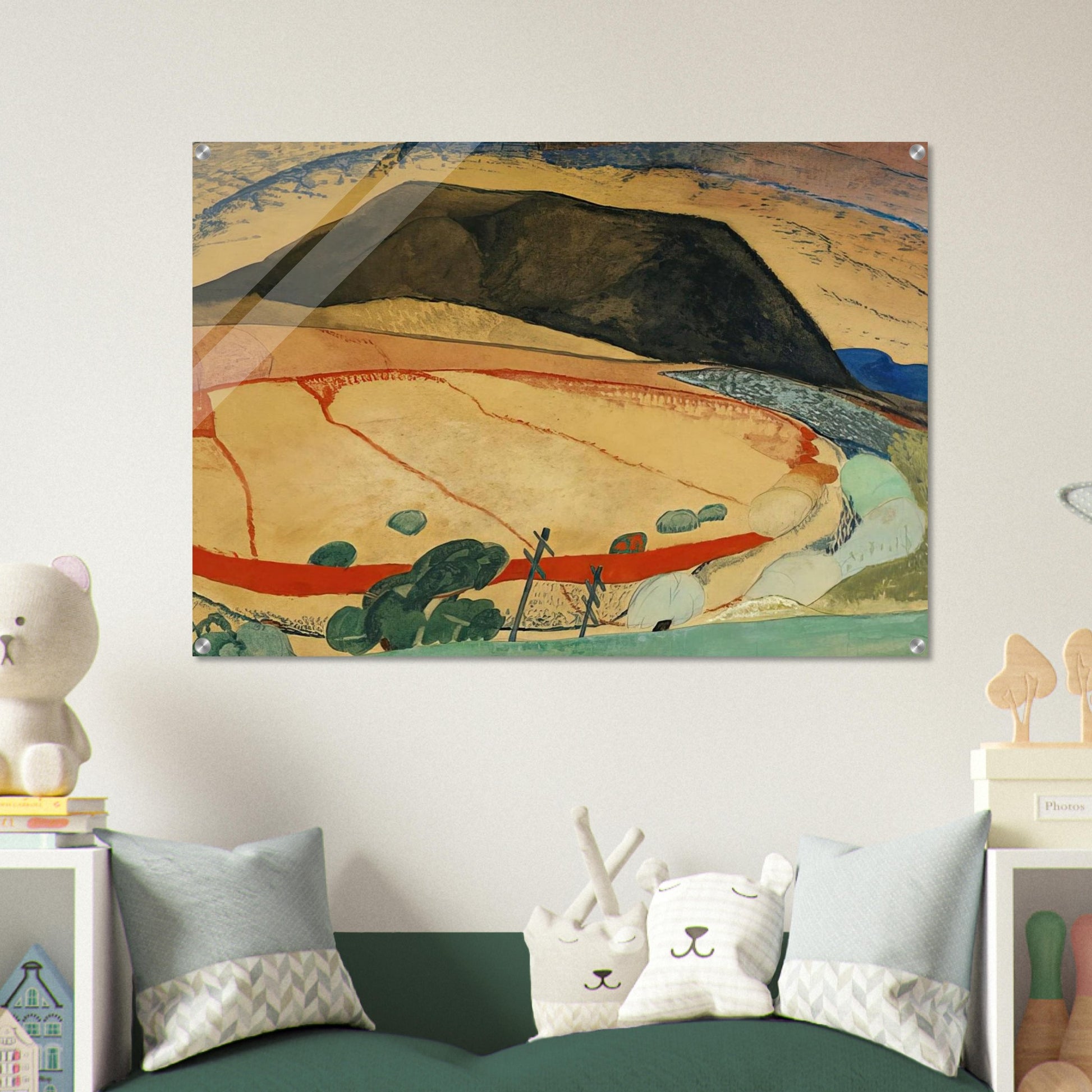 Black Mountain - 1931 - Grace Cossington Smith Acrylic Print - 70x100 cm / 28x40″ inches | Grace Cossington Smith Wall Art | Grace Cossington Smith Prints