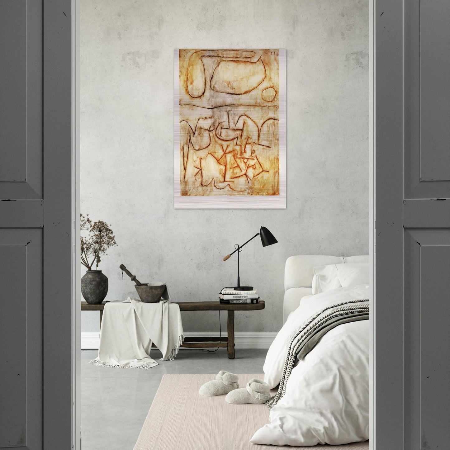 HISTORIC GROUND 1939 - Paul Klee Brushed Aluminum Print - 70x100 cm / 28x40 inches | Paul Klee Aluminum Print | Paul Klee Prints