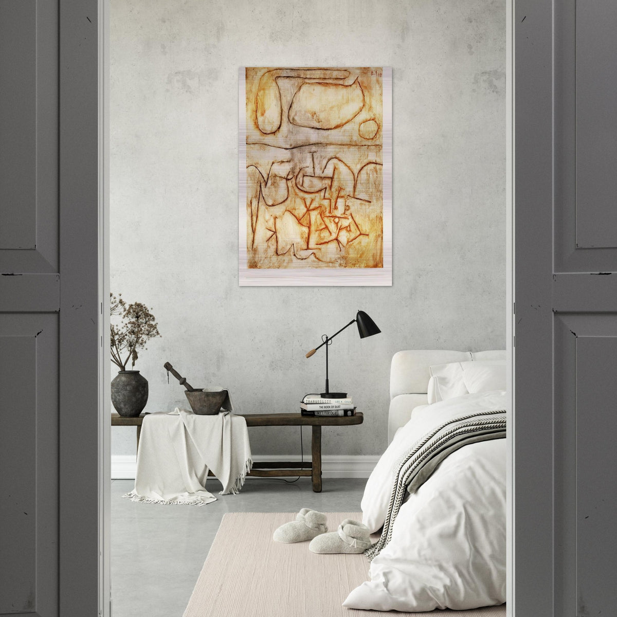 HISTORIC GROUND 1939 - Paul Klee Brushed Aluminum Print - 70x100 cm / 28x40 inches | Paul Klee Aluminum Print | Paul Klee Prints