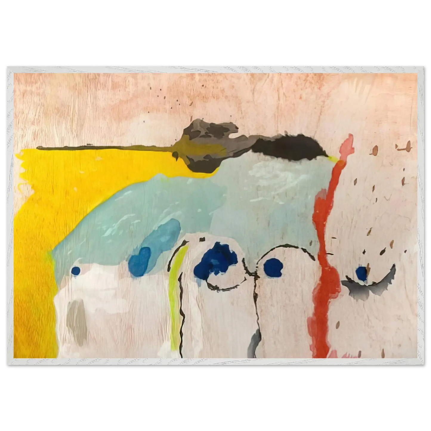 Helen Frankenthaler - Tales of Genji I - 1998 Wall art - A3 (29.7 x 42  cm) - Premium Wooden Framed Poster With Fine Art Paper - Black frame