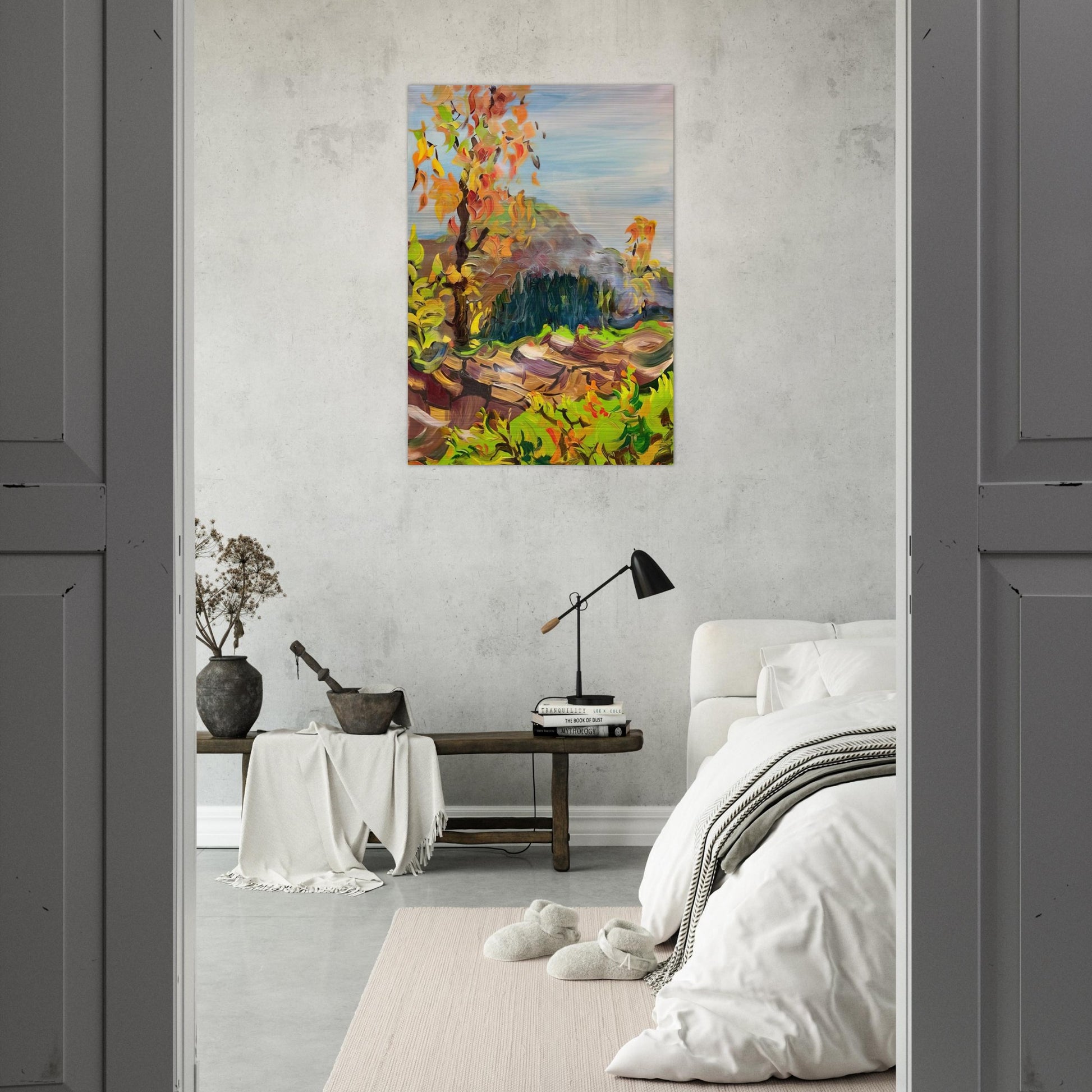 Milseburg in a Röhn Landscape - Konrad Zuse Brushed Aluminum Print - 70x100 cm / 28x40 inches | Konrad Zuse Aluminum Print | Konrad Zuse Prints