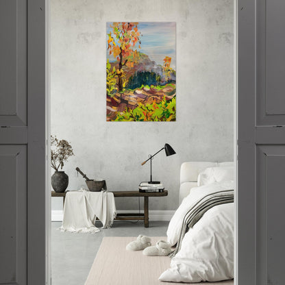 Milseburg in a Röhn Landscape - Konrad Zuse Brushed Aluminum Print - 70x100 cm / 28x40 inches | Konrad Zuse Aluminum Print | Konrad Zuse Prints