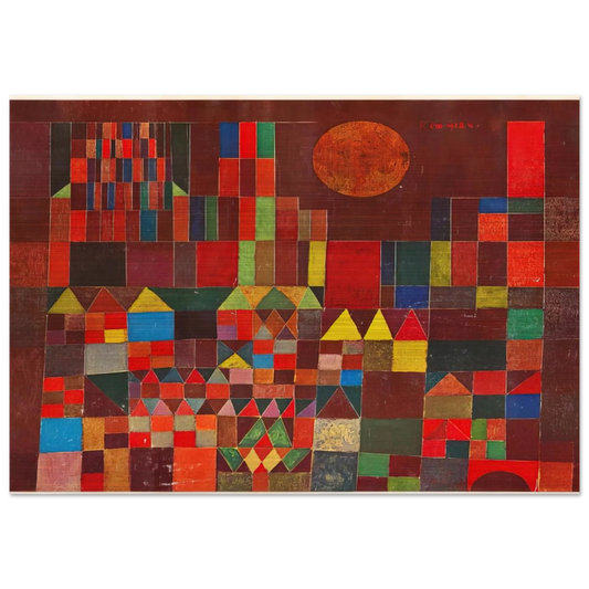 CASTLE AND SUN 1928 - Paul Klee Brushed Aluminum Print - 70x100 cm / 28x40 inches | Paul Klee Aluminum Print | Paul Klee Prints