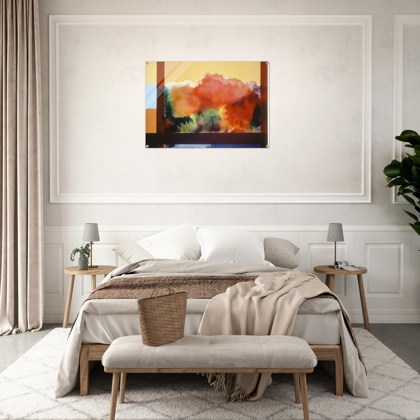 For The Gypsy and His Daughter - 1985 - Ronnie Landfield Acrylic Print - 70x100 cm / 28x40″ inches | Ronnie Landfield Wall Art | Ronnie Landfield Prints