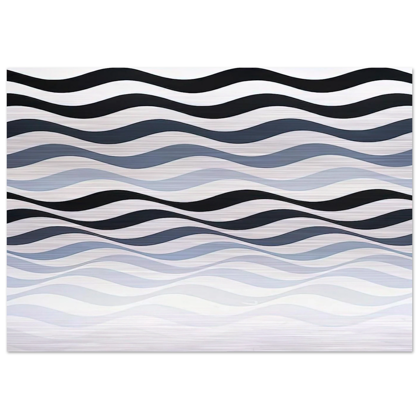 ARREST 3 1965 - Bridget Riley Brushed Aluminum Print - 70x100 cm / 28x40 inches | Bridget Riley Aluminum Print | Bridget Riley Prints