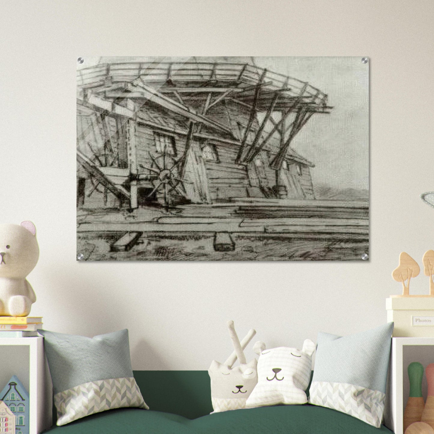 Saw Mill - Vincent van Gogh Acrylic Print - 70x100 cm / 28x40″ inches | Vincent van Gogh Wall Art | Vincent van Gogh Prints