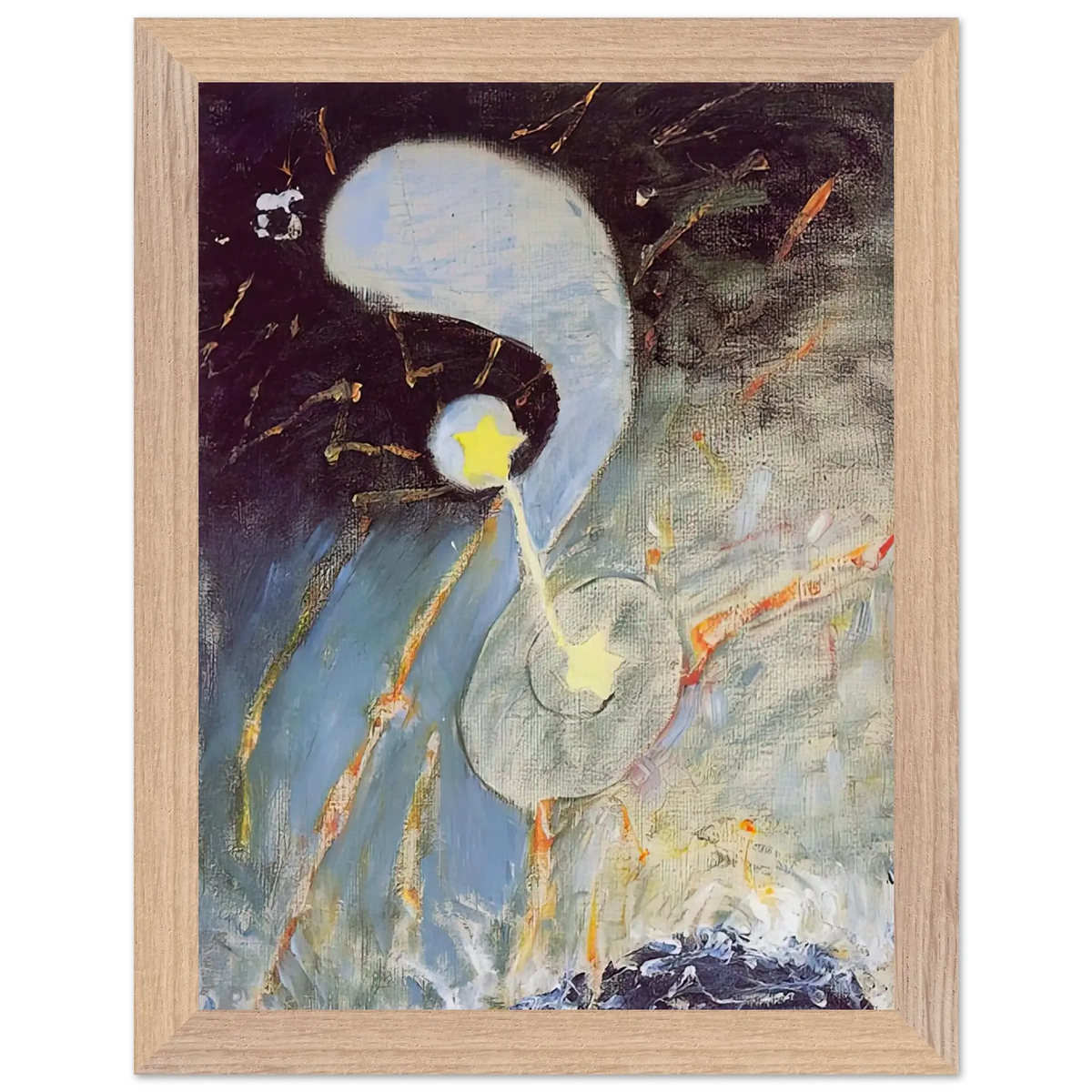 Hilma af Klint - CHAOS NR 2 1906 Wall art - 27x35 cm / 11x14 Inches - Premium Wooden Framed Poster With Fine Art Paper - Black frame