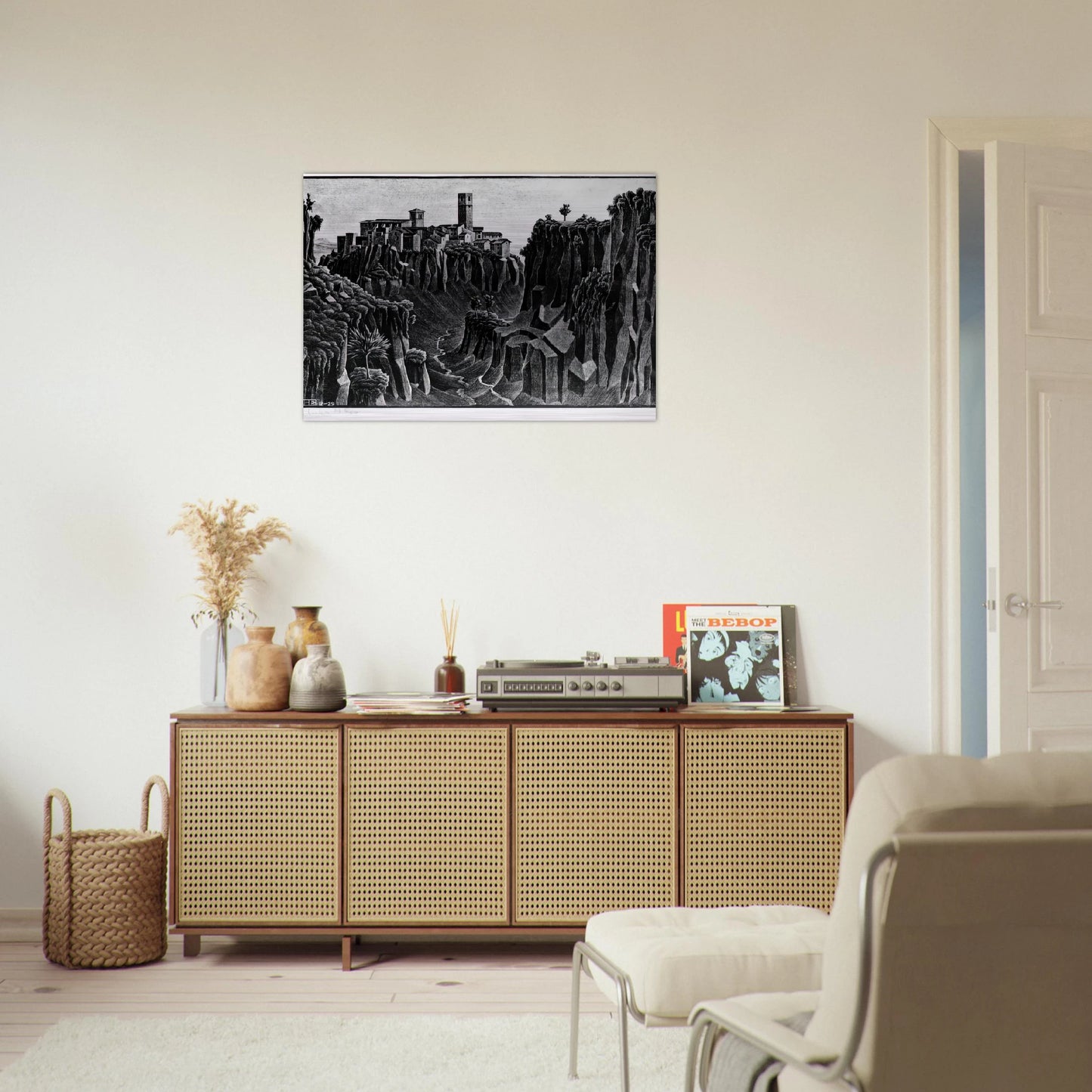 CIMINO BARBARANO - MC Escher Brushed Aluminum Print - 70x100 cm / 28x40 inches | MC Escher Aluminum Print | MC Escher Prints