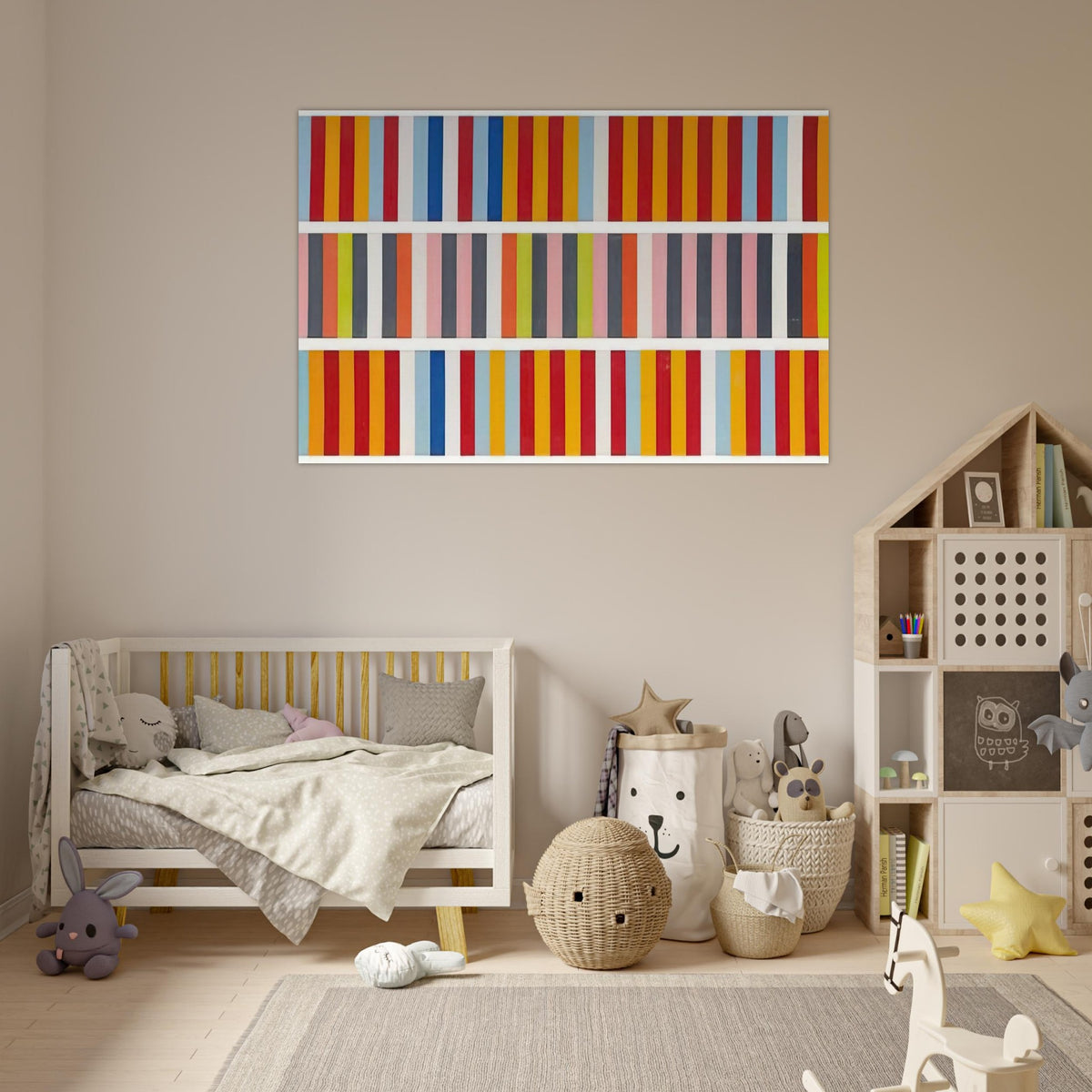 Barricades - 1968 - Gene Davis Art Prints - 100x150 cm / 40x60″ inches | Gene Davis Poster | Gene Davis Prints
