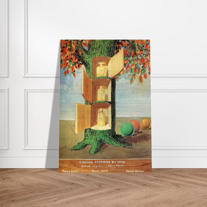 POSTER EXCITING PERFUMES BY MEM 1946 - Rene Magritte Brushed Aluminum Print - 70x100 cm / 28x40 inches | Rene Magritte Aluminum Print | Rene Magritte Prints