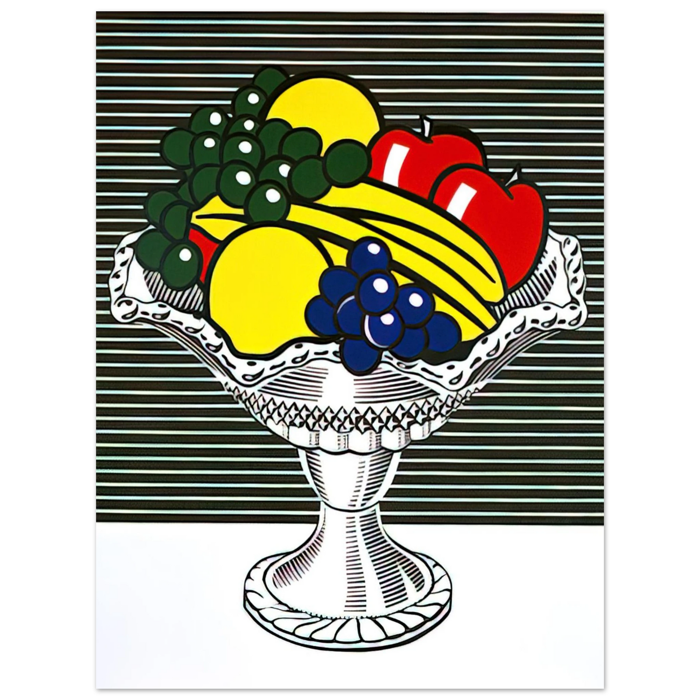 Roy Lichtenstein - STILL LIFE WITH CRYSTAL BOWL 1973  75x100 cm / 30x40inches Fine Art Poster