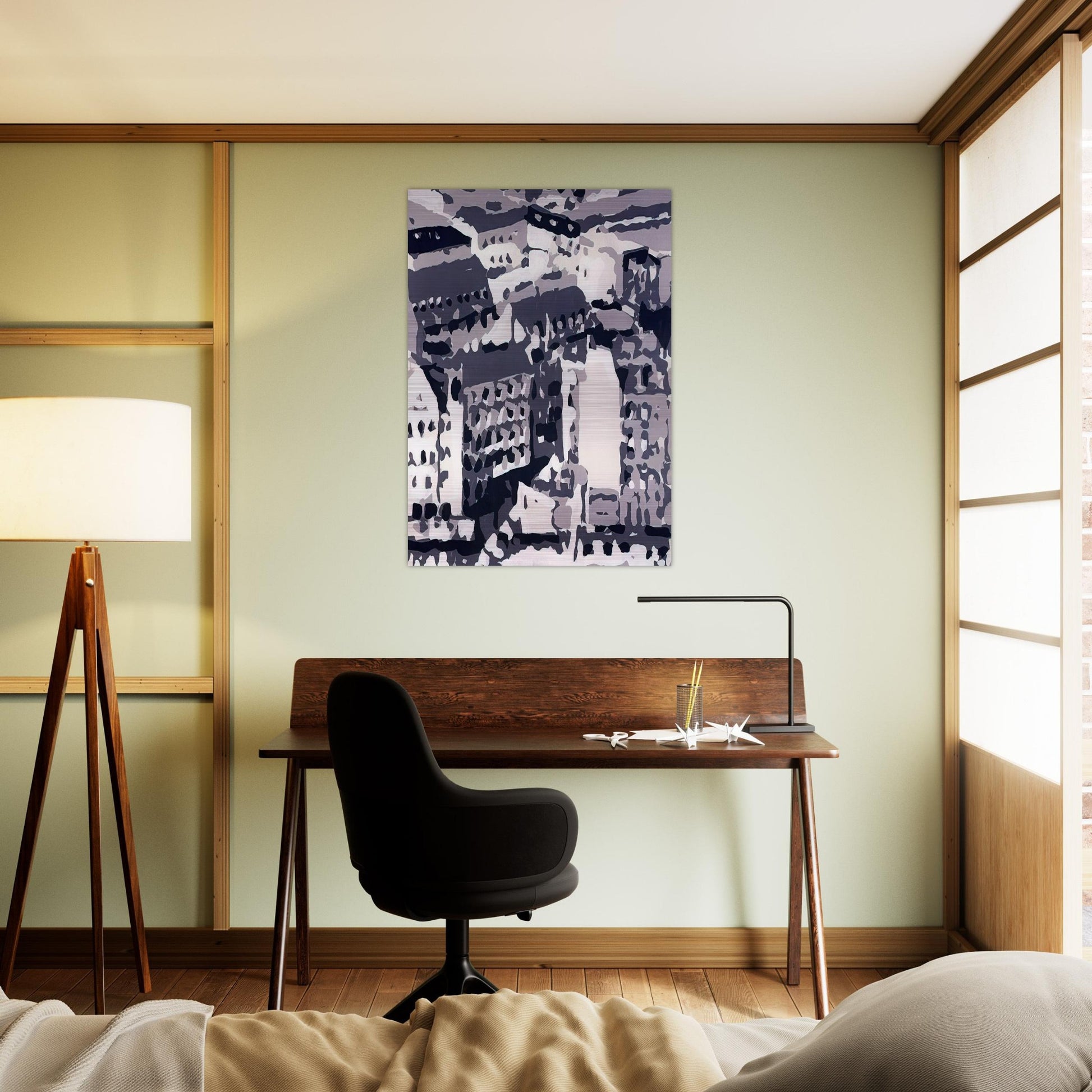 TOWNSCAPE 1969 2 - Gerhard Richter Brushed Aluminum Print - 70x100 cm / 28x40 inches | Gerhard Richter Aluminum Print | Gerhard Richter Prints