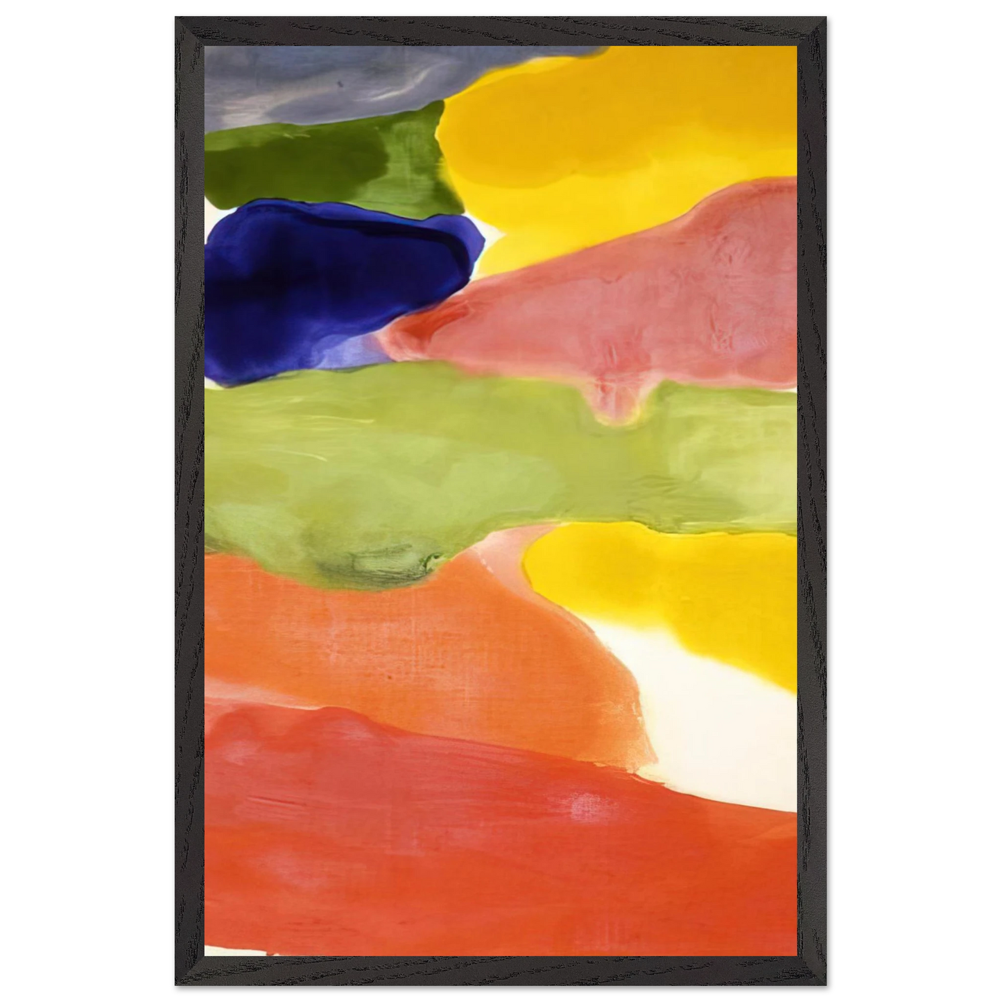 Helen Frankenthaler - Tutti-Fruitti - 1966 Wall art - 30x45 cm / 12x18 inches - Premium Wooden Framed Poster With Fine Art Paper-canvas - Black frame