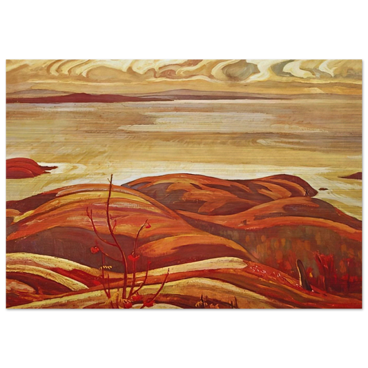 North Shore, Lake Superior - 1926 - A.Y. Jackson Brushed Aluminum Print - 70x100 cm / 28x40 inches | A.Y. Jackson Aluminum Print | A.Y. Jackson Prints