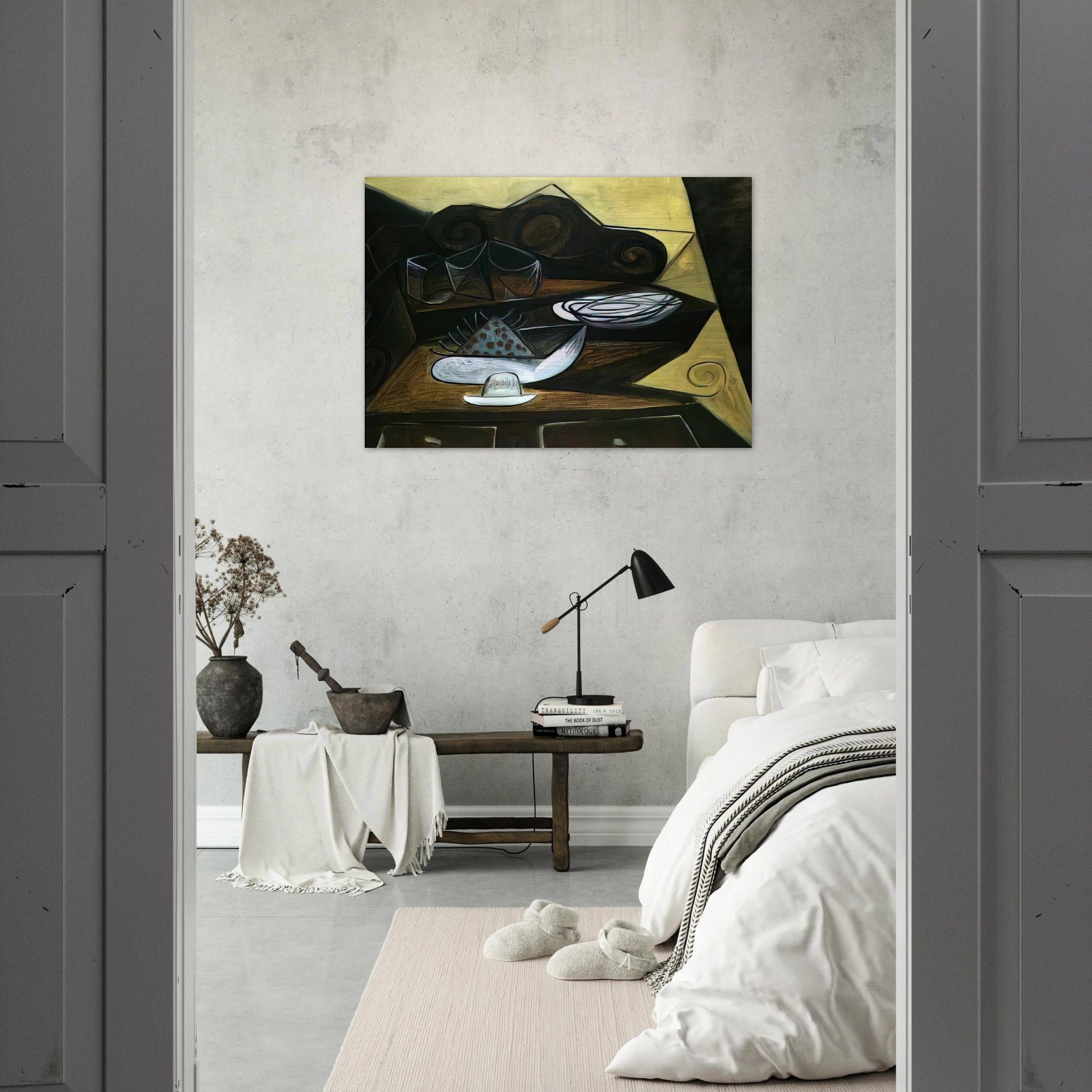 The Buffet  Catalan  - Pablo Picasso Brushed Aluminum Print - 70x100 cm / 28x40 inches | Pablo Picasso Aluminum Print | Pablo Picasso Prints