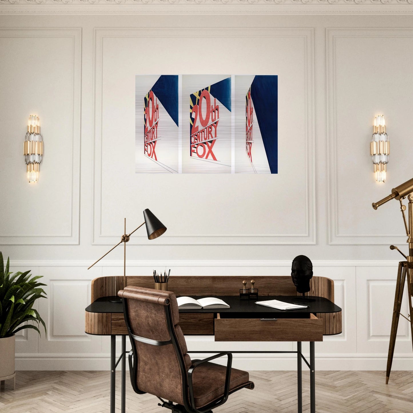 VIEW OF THE BIG PICTURE 1963 - Edward Ruscha Brushed Aluminum Print - 70x100 cm / 28x40 inches | Edward Ruscha Aluminum Print | Edward Ruscha Prints