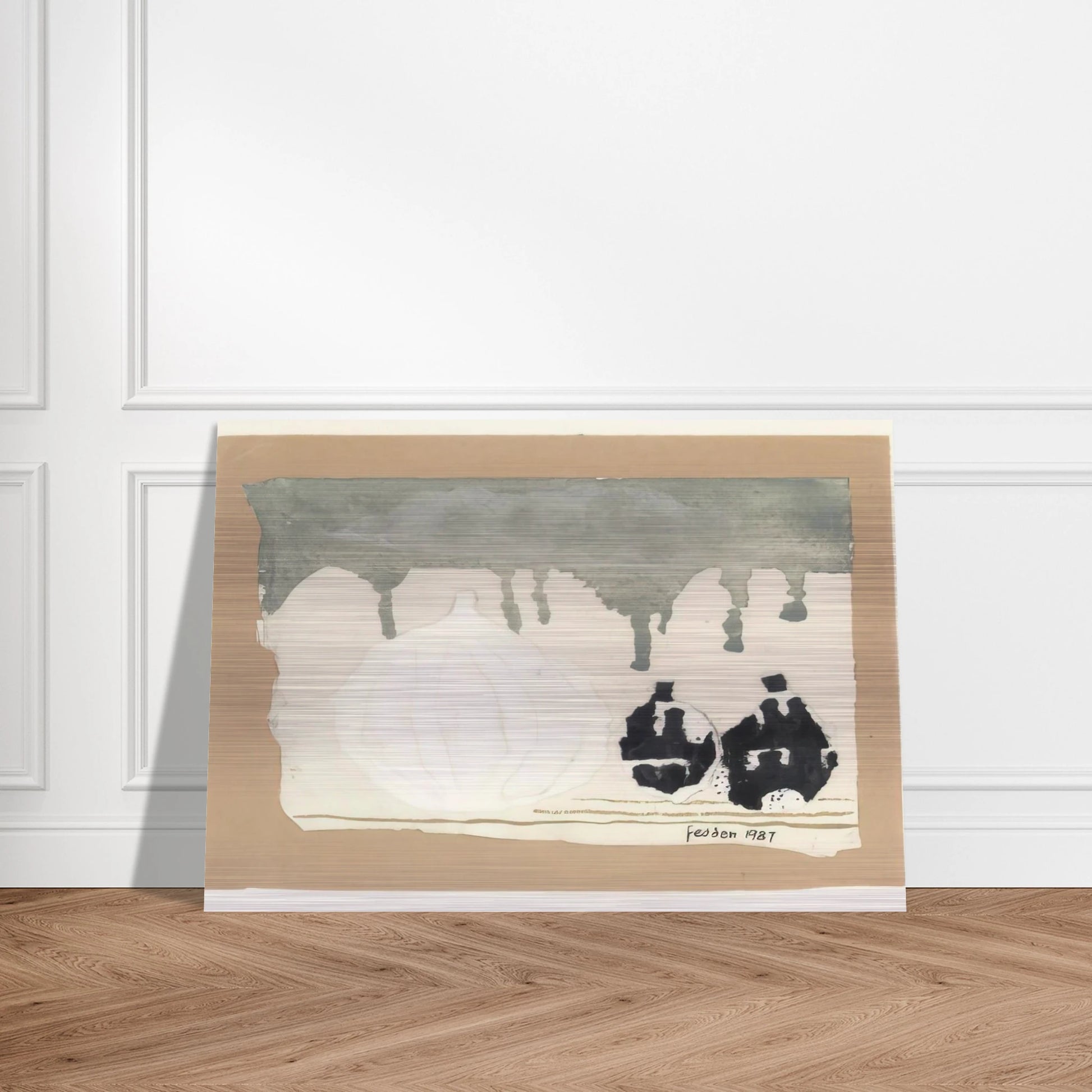 Still life with onions - 1987 - Mary Fedden Brushed Aluminum Print - 70x100 cm / 28x40 inches | Mary Fedden Aluminum Print | Mary Fedden Prints