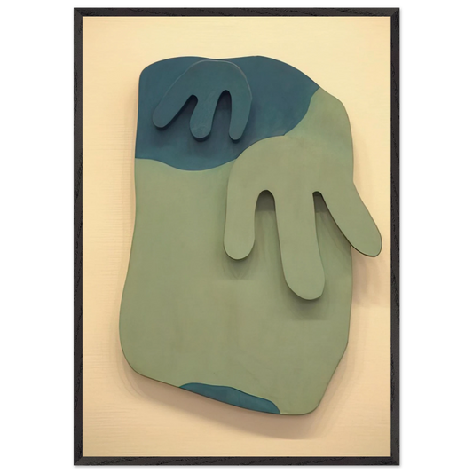 Tete Paysage - Jean Arp 70x100 cm / 28x40 inches Framed Art Print – Black Wooden Frame