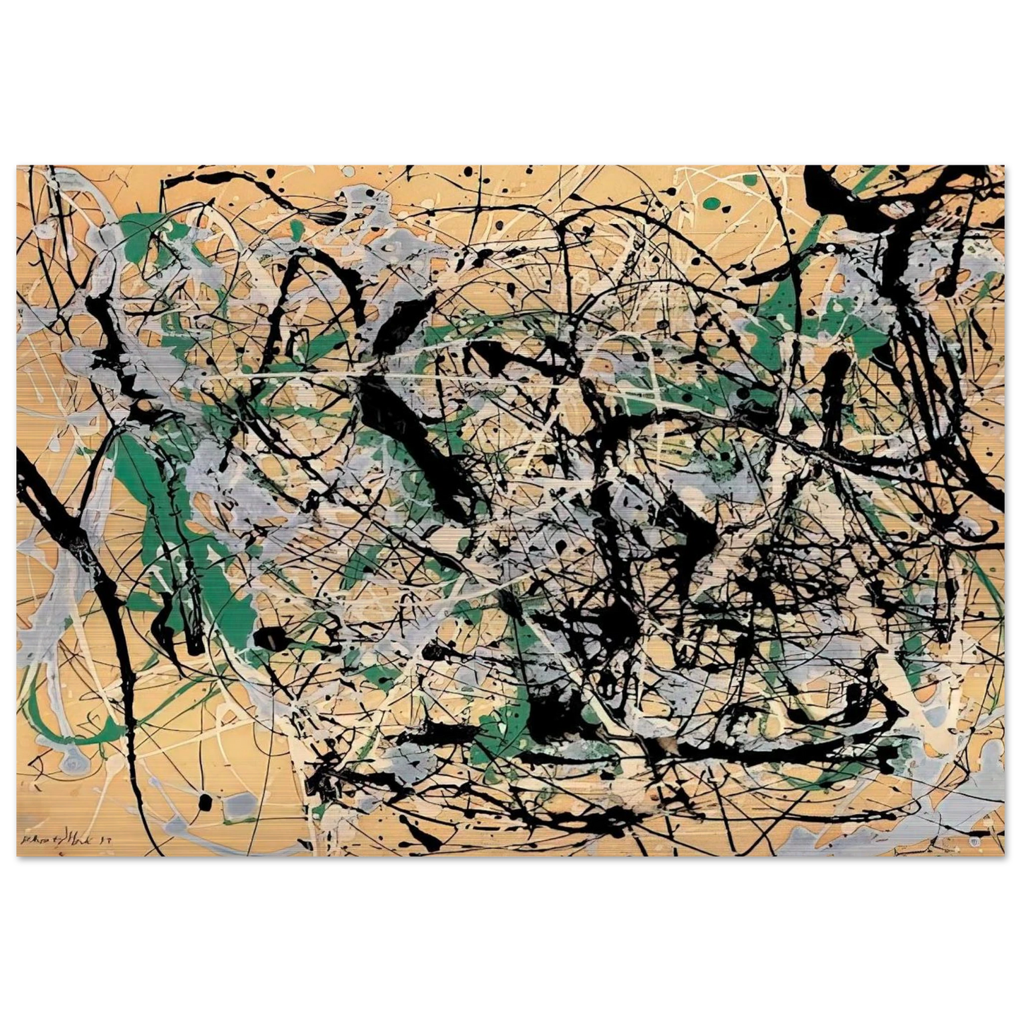 NUMBER 17 1949 - Jackson Pollock Brushed Aluminum Print - 70x100 cm / 28x40 inches | Jackson Pollock Aluminum Print | Jackson Pollock Prints