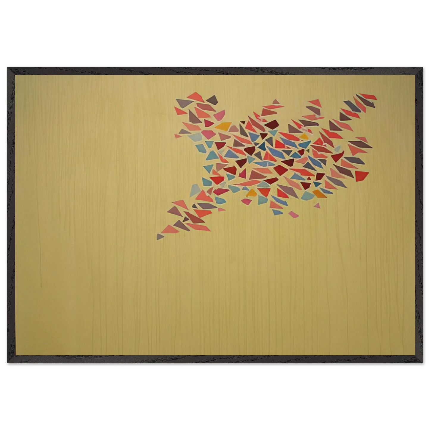 Colors on Pale Yellow - 1975 - Robert Goodnough 70x100 cm / 28x40 inches Framed Art Print – Black Wooden Frame