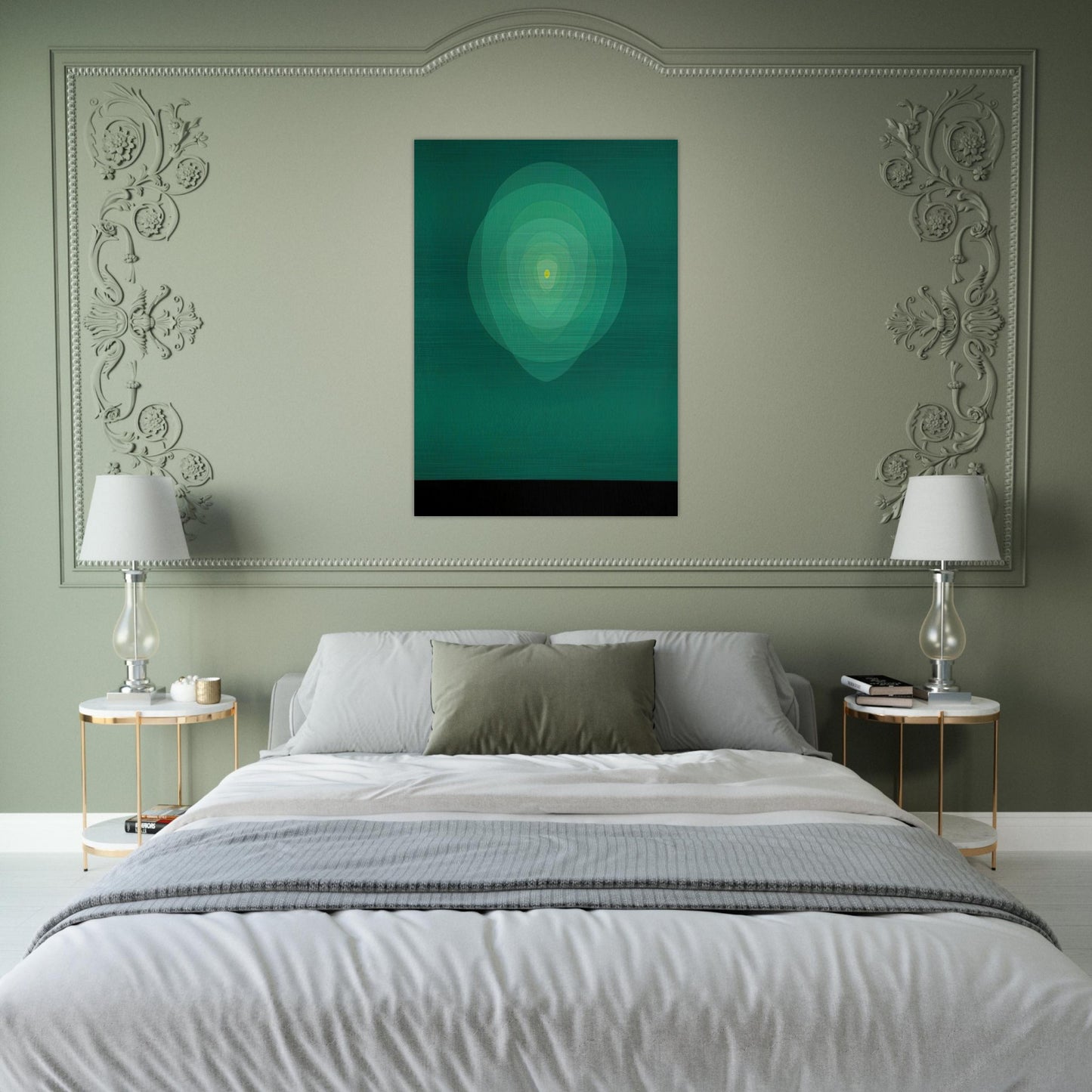 Green Mandala - 1969 - Clarence Holbrook Carter Brushed Aluminum Print - 70x100 cm / 28x40 inches | Clarence Holbrook Carter Aluminum Print | Clarence Holbrook Carter Prints