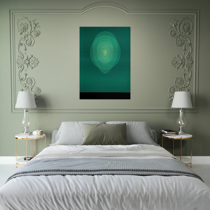 Green Mandala - 1969 - Clarence Holbrook Carter Brushed Aluminum Print - 70x100 cm / 28x40 inches | Clarence Holbrook Carter Aluminum Print | Clarence Holbrook Carter Prints