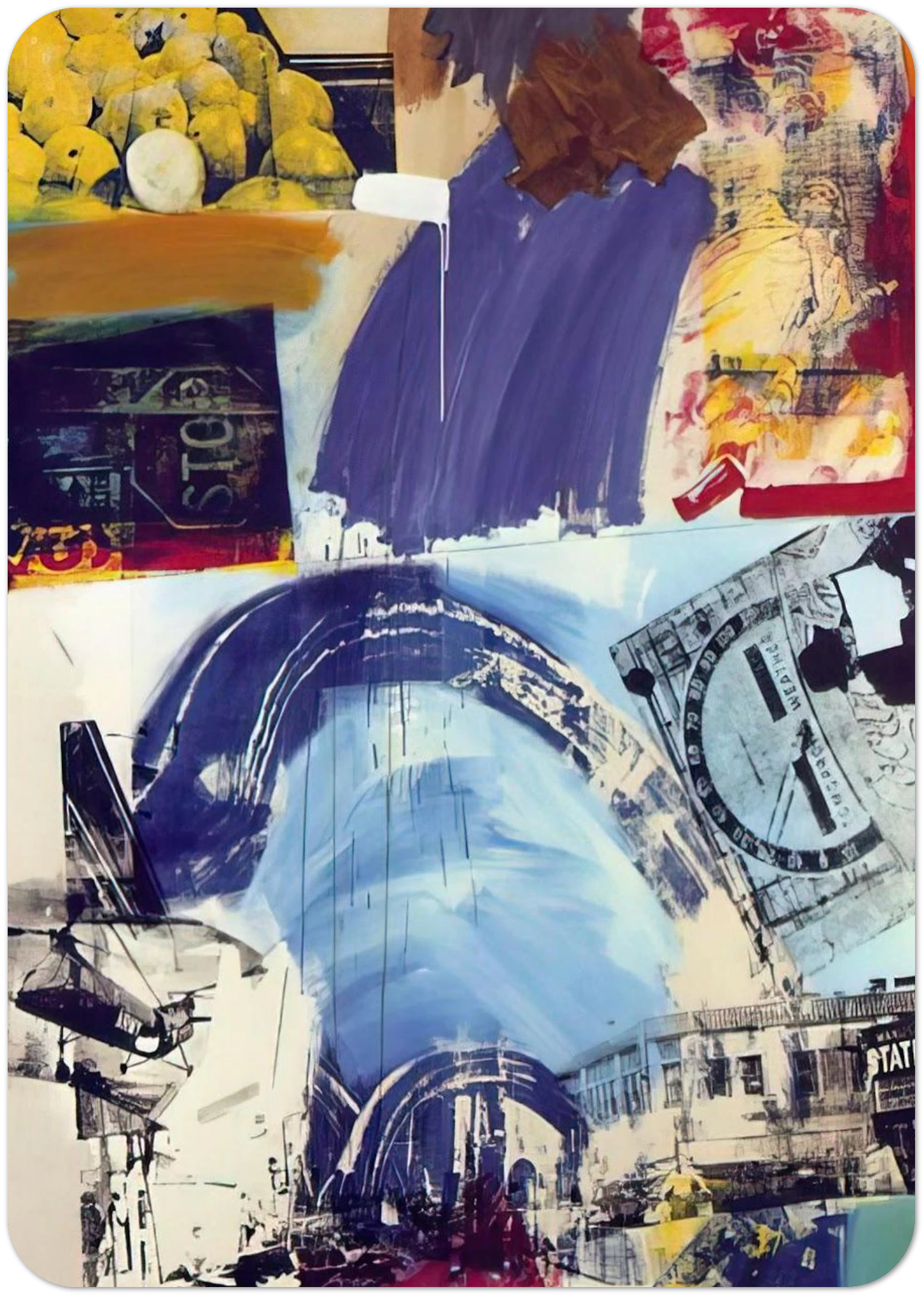 HARBOR By Robert Rauschenberg Pack of 10 Post Cards | Robert Rauschenberg Post Cards | A6 (10.5 x 14.8 cm) - 4.1 x 5.8 inches