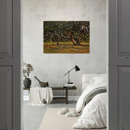 Fontainebleau Forest - claude monet Brushed Aluminum Print - 70x100 cm / 28x40 inches | claude monet Aluminum Print | claude monet Prints