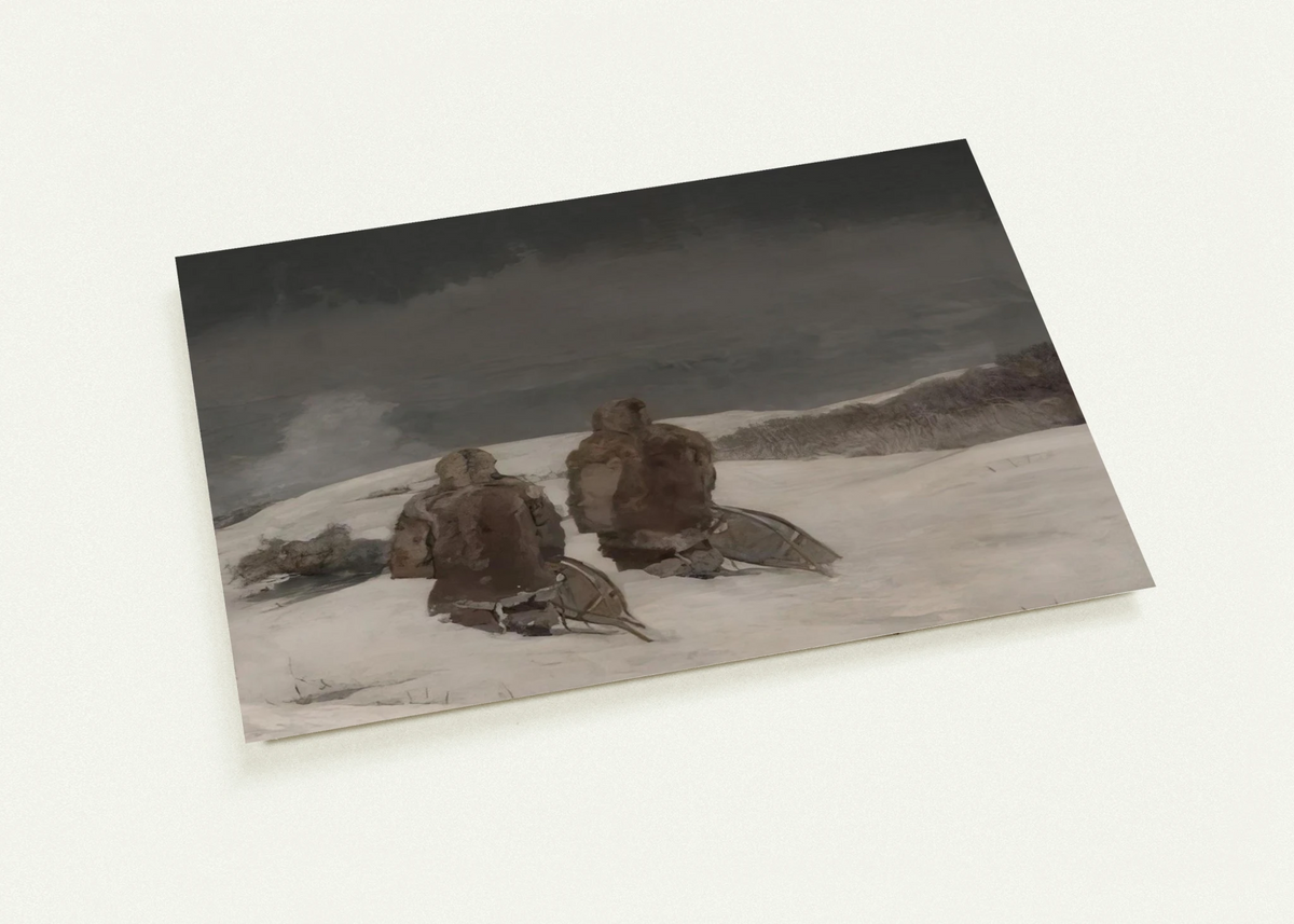 BELOW ZERO By Winslow Homer Pack of 10 Post Cards | Winslow Homer Post Cards | A6 (10.5 x 14.8 cm) - 4.1 x 5.8 inches