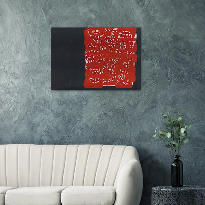 Rettangolo rosso - 1960 - Carla Accardi Brushed Aluminum Print - 70x100 cm / 28x40 inches | Carla Accardi Aluminum Print | Carla Accardi Prints