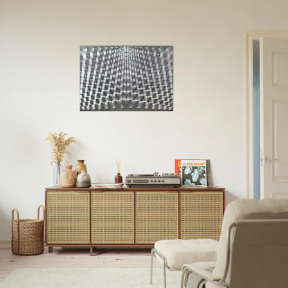 Superficie Argento - 1973 - Enrico Castellani Brushed Aluminum Print - 70x100 cm / 28x40 inches | Enrico Castellani Aluminum Print | Enrico Castellani Prints