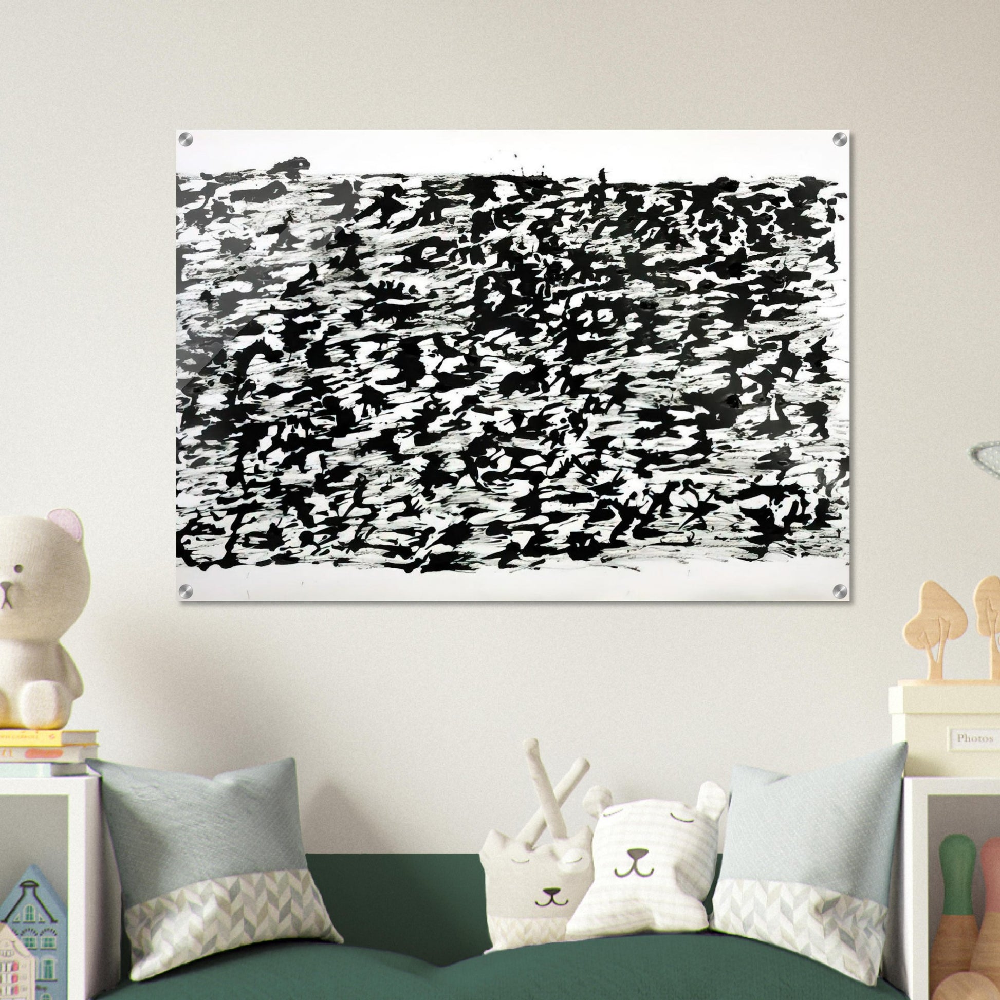 UNTITLED CHINESE INK DRAWING 1961 - Henri Michaux Acrylic Print - 70x100 cm / 28x40″ inches | Henri Michaux Wall Art | Henri Michaux Prints