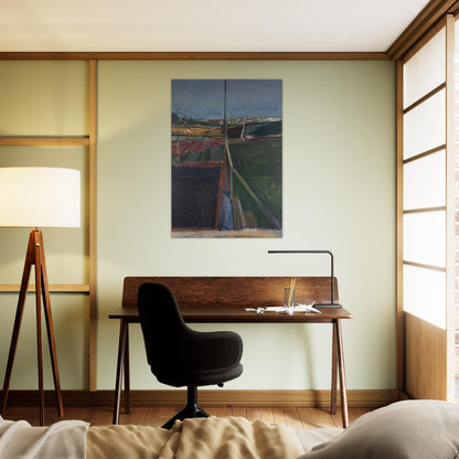 View from the Porch - Richard Diebenkorn Brushed Aluminum Print - 70x100 cm / 28x40 inches | Richard Diebenkorn Aluminum Print | Richard Diebenkorn Prints
