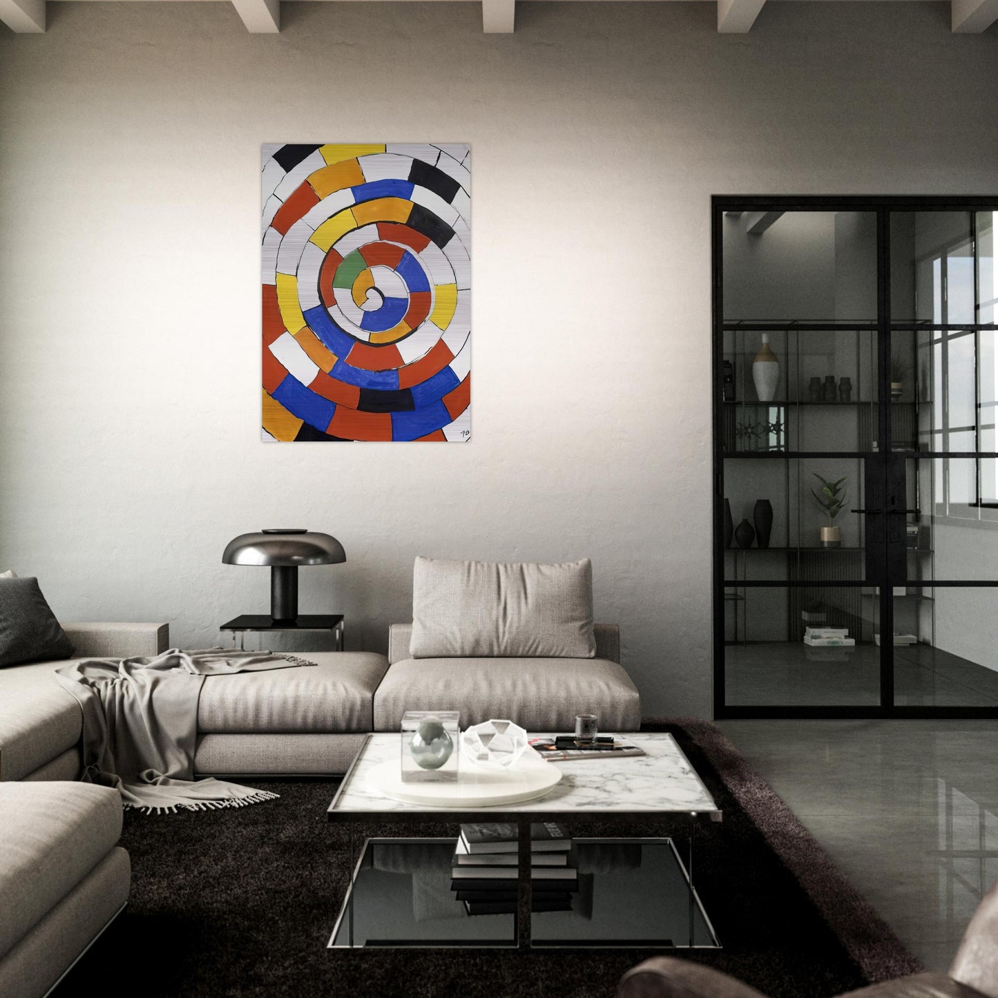 SPIRAL 1970 - Alexander Calder Brushed Aluminum Print - 70x100 cm / 28x40 inches | Alexander Calder Aluminum Print | Alexander Calder Prints