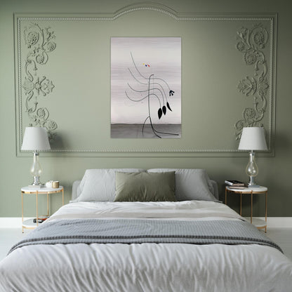 FOUR LEAVES AND THREE PETALS 1939 - Alexander Calder Brushed Aluminum Print - 70x100 cm / 28x40 inches | Alexander Calder Aluminum Print | Alexander Calder Prints
