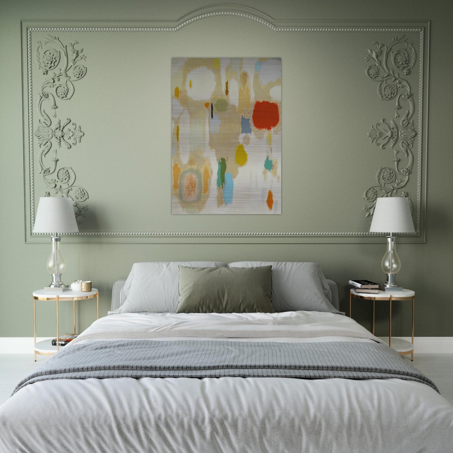 Contemplations on Geraniums - 1952 - John Ferren Brushed Aluminum Print - 70x100 cm / 28x40 inches | John Ferren Aluminum Print | John Ferren Prints