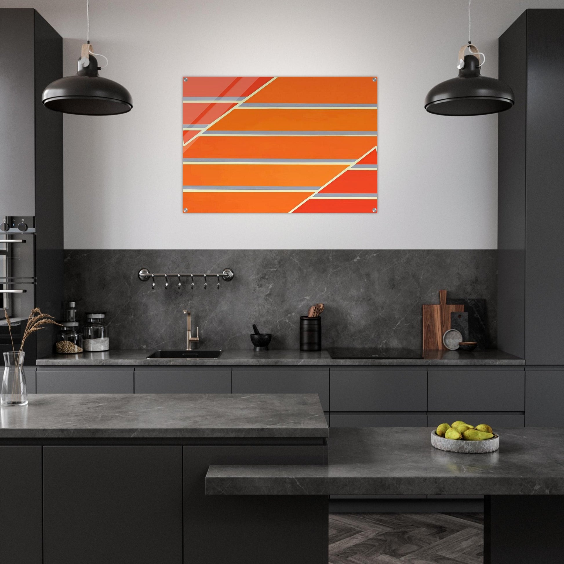 Orange Time - 1965 - Larry Zox Acrylic Print - 70x100 cm / 28x40″ inches
