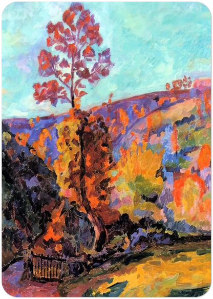 Paysage à Crozant - 1917 By Armand Guillaumin Pack of 10 Post Cards | Armand Guillaumin Post Cards | A6 (10.5 x 14.8 cm) - 4.1 x 5.8 inches