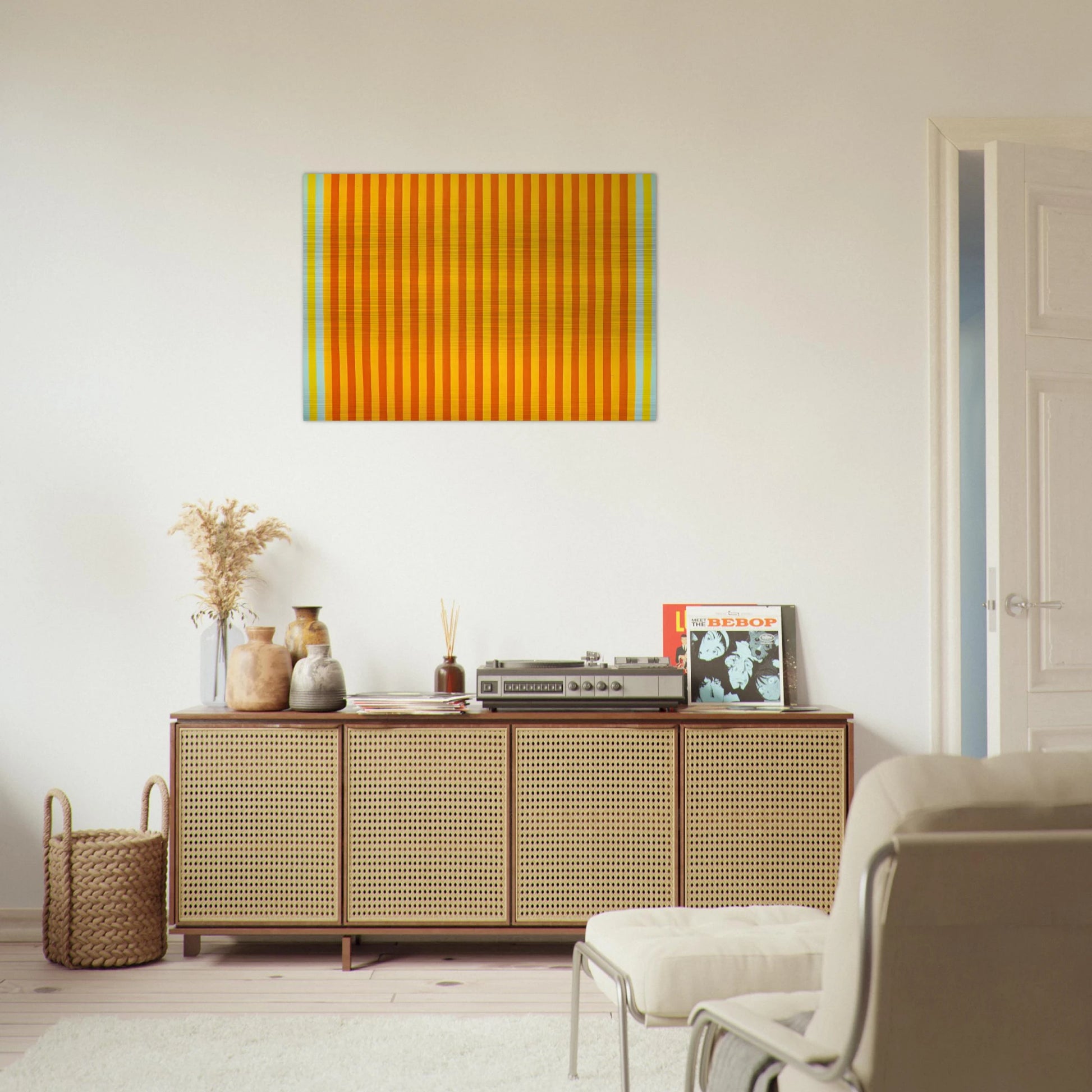 Sunball - 1960 - Gene Davis Brushed Aluminum Print - 70x100 cm / 28x40 inches | Gene Davis Aluminum Print | Gene Davis Prints