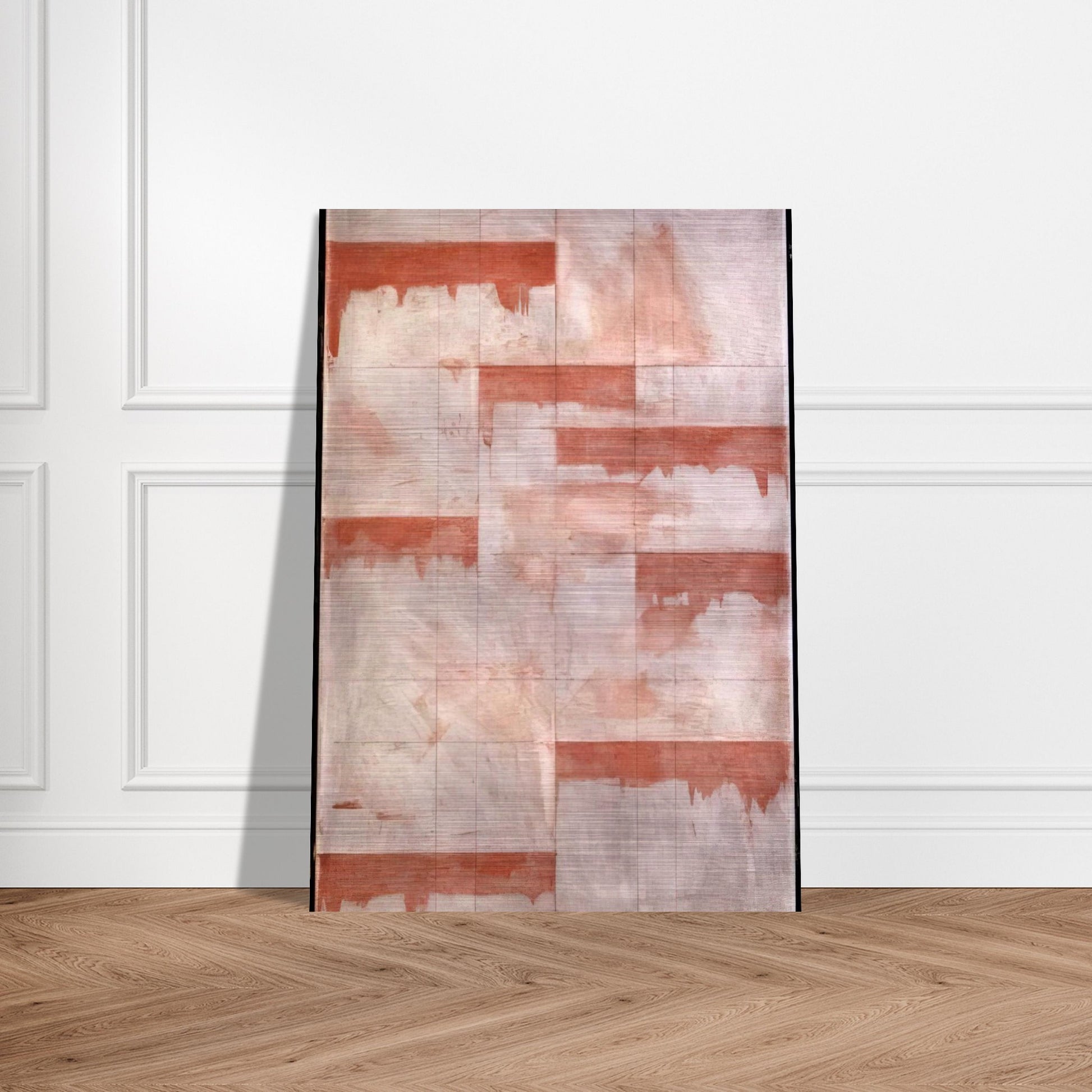 Red Window Study - Abstract Expressionism - Brice Marden Brushed Aluminum Print - 70x100 cm / 28x40 inches | Brice Marden Aluminum Print | Brice Marden Prints