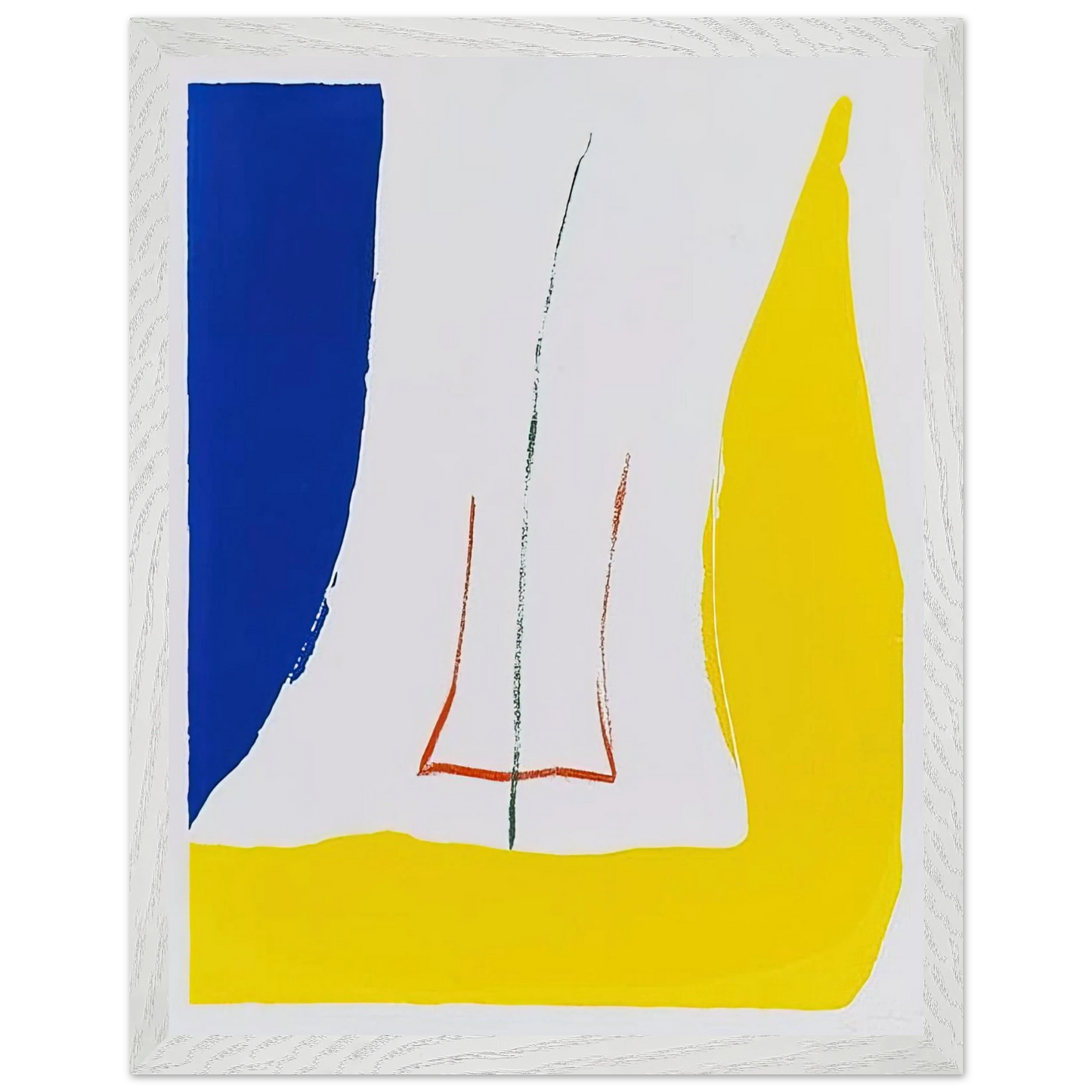 Helen Frankenthaler - Sun Corner - 1968 Wall art - 30x40 cm / 12x16 inches - Premium Wooden Framed Poster With Fine Art Paper-canvas - Black frame