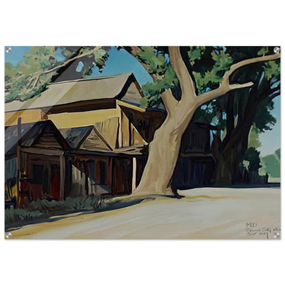 OLD CHINATOWN CARSON CITY NEVADA 1937 - Maynard Dixon Acrylic Print - 70x100 cm / 28x40″ inches