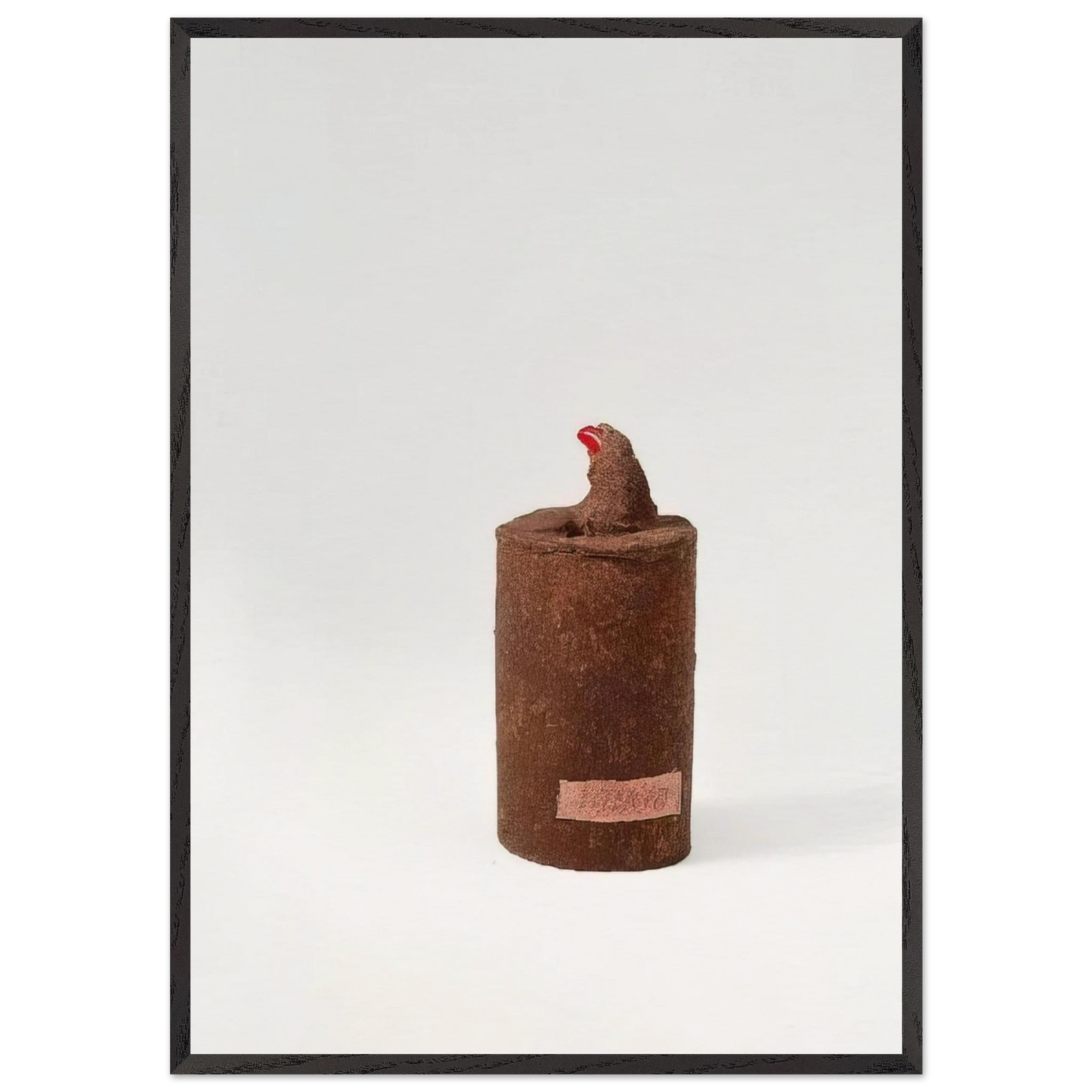 Tall Garden Gnome - 1969 - Dieter Roth 70x100 cm / 28x40 inches Framed Art Print – Black Wooden Frame