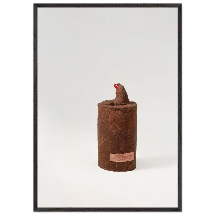 Tall Garden Gnome - 1969 - Dieter Roth 70x100 cm / 28x40 inches Framed Art Print – Black Wooden Frame